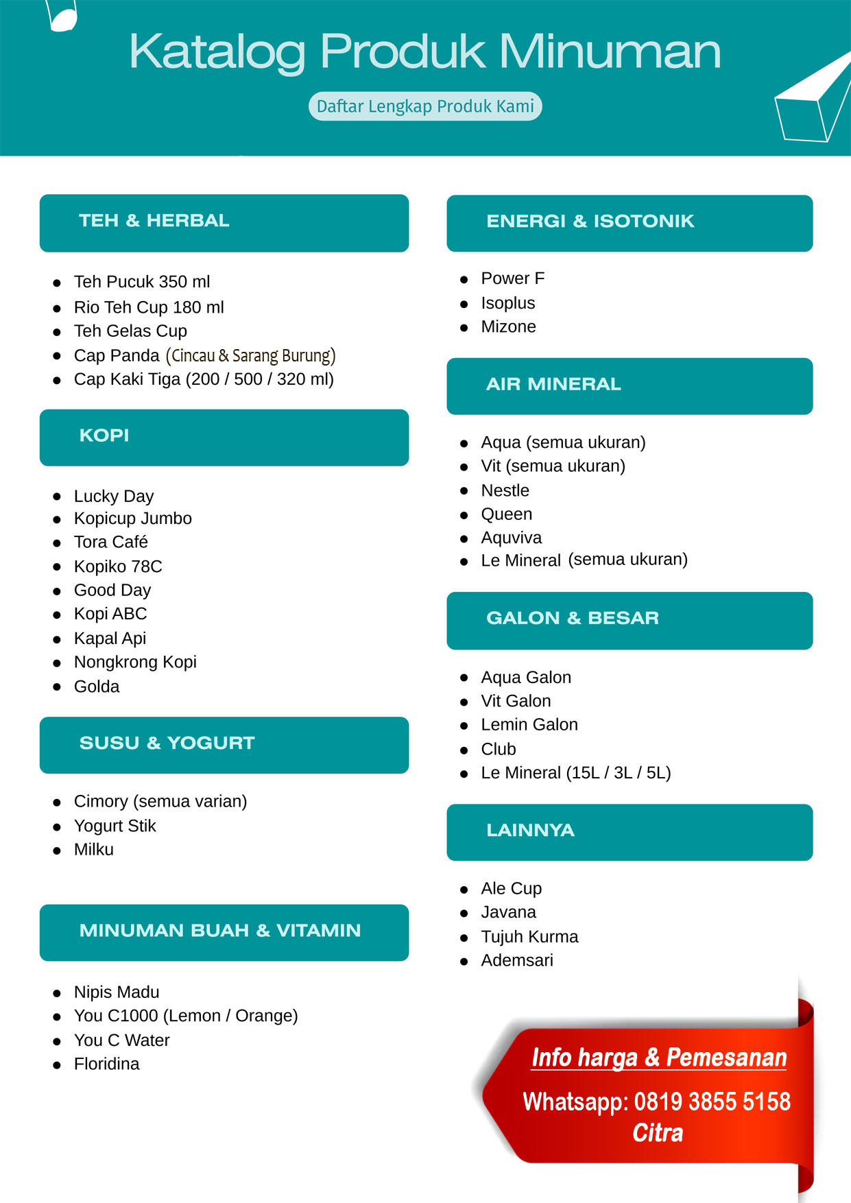 Katalog Produk Minuman